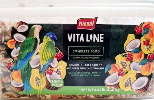 Vitapol Vitaline Vollständiges Vogelfutter Für Mönchs- und Andere Mittelgroße Papageien 2,2 kg