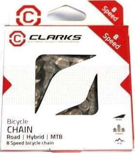 Clarks C8e 8 Speed Bicycle Chain Nickel Plated Link Dark Electric Bikes E-bike New 2025