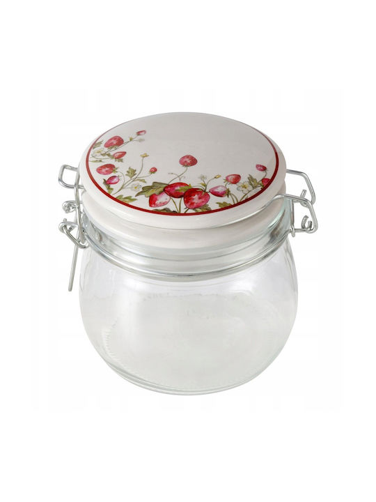 Boltze Vase General Use with Airtight Lid Glass Transparent 450ml
