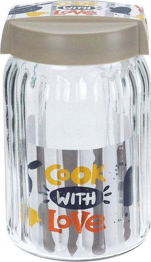Home&Styling Collection Vase General Use with Lid Glass Transparent 1400ml