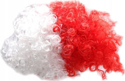 Teka Afro Wig White-red