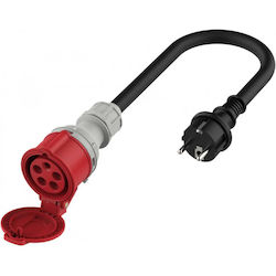 Platinet Ev Adapter 11kw Cee Weiblich Zu 3.5kw Schuko Stecker Single-Phase Max 3.68kw @16a 0.2m