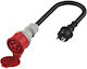 Platinet Ev Adapter 11kw Cee Female To 3.5kw Schuko Plug Single-phase Max 3.68kw @16a 0.2m