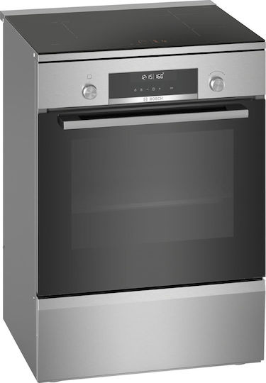 Bosch Κουζίνα 63lt με Επαγωγικές Εστίες Π60εκ. Inox