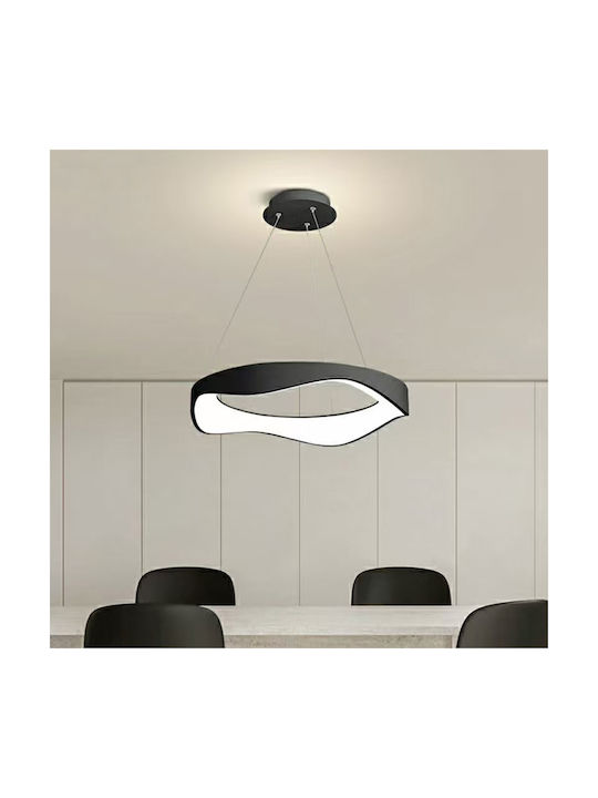 Keskor Κρεμαστό Φωτιστικό Μαύρο LED 48x48εκ.