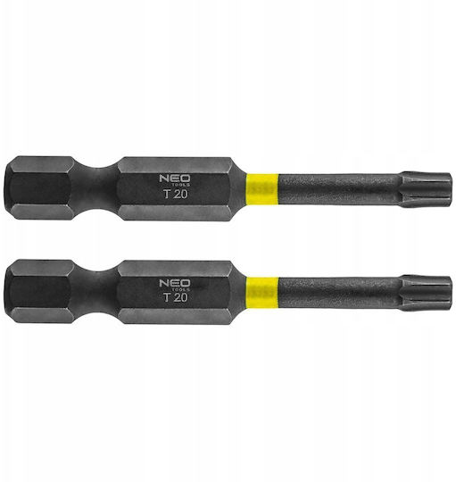 Neo Tools Impact Bits Tx20 x 50 mm 2 Pieces