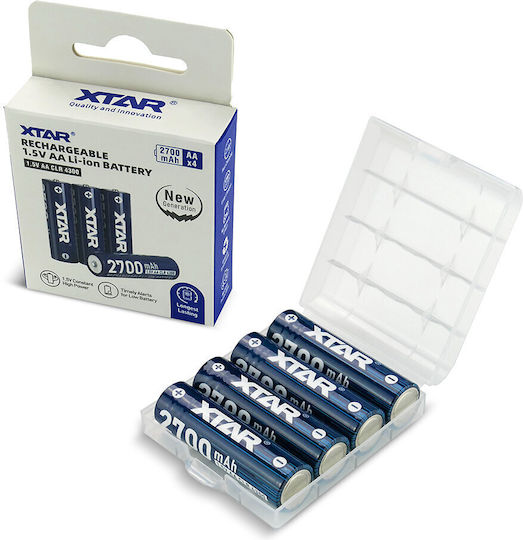 XTAR Rechargeable Battery AA Li-ion 2700mAh 1.5V 4pcs