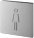 Πινακίδα Σήμανσης Wc Γυναικών 120x120 Mm Ανοξείδωτη Αυτοκόλλητο Thirard 00352387