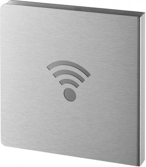 Πινακίδα Σήμανσης Δικτύου Wi-fi 120x120 Mm Ανοξείδωτη Αυτοκόλλητο Thirard 00342387