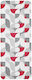 Kleine Wolke Bathtub Non-slip with Suction Cups Red 36x92εκ.