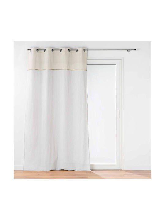 Douceur d'Intérieur Κουρτίνα με Τρουκς Λευκή 140x240εκ.