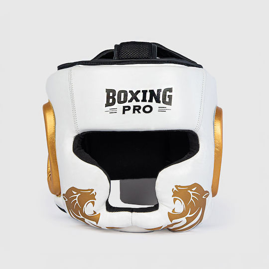 Boxing Pro Boxhelm Erwachsene Volles Gesicht Weiß