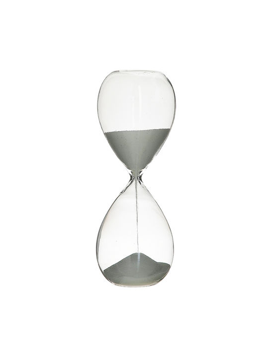 Μεγάλη Γυάλινη Κλεψύδρα “time” Γκρι Άμμο 15x15x...