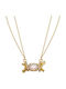 Necklace Double from Gold Plated Silver