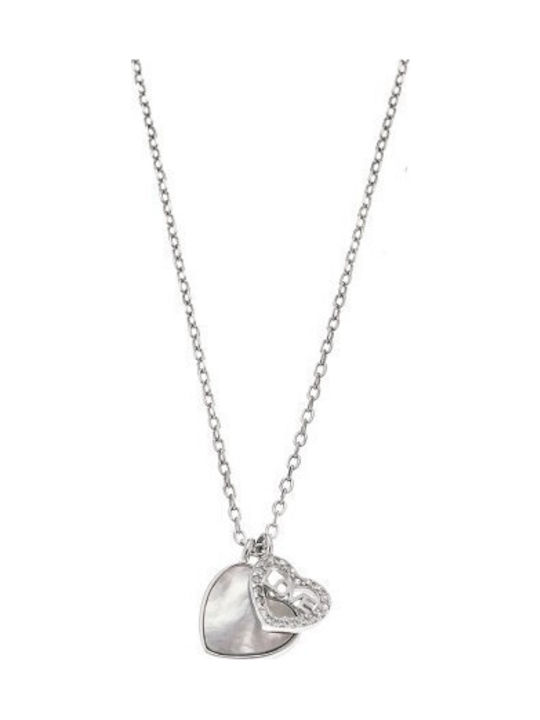 Senza Halskette mit Design Herz aus Silber