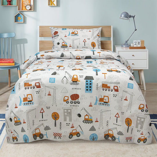 Lino Home Комплект Детска Завивка Единична Сива