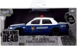 Jada Walking Dead Rick Crimes Metal Push Car Ford Crown Victoria Scale 1:32 Jada Walking Dead Rick Crimes Metal Push Car Ford Crown Victoria Scale 1:32