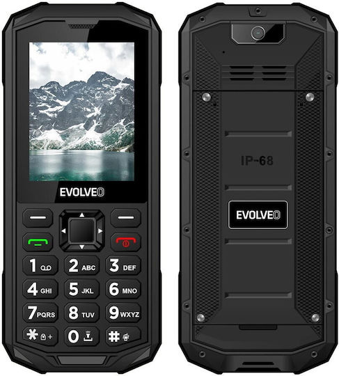 Evolveo StrongPhone X5 Dual SIM Устойчив Мобилен Телефон с Бутони Черно-Сиво