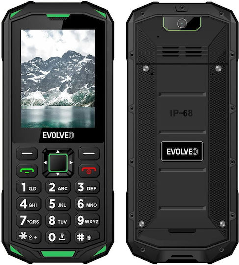 Evolveo StrongPhone X5 Dual SIM Resistant Mobile with Buttons Black-Green