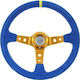 MTuning Suet Car Steering Wheel with 35cm Diameter Blue