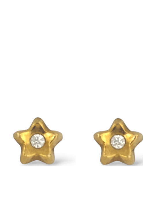 CHrysolithos Earrings made of Gold 9K with Stones