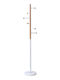 Pakketo Metallic Coat Rack White / Natural Serea 30x30x175cm