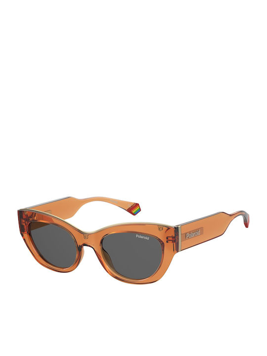 Polaroid Women's Sunglasses with Orange Frame a...