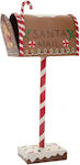 Gingerbread Metal Mailbox 14x9x36cm
