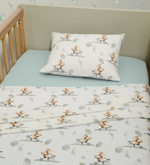 Baby Oliver Σετ με Λάστιχο Λευκό 110x170εκ.