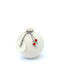 Τρεις Γραμμές Χειροποίητο Επιτραπέζιο Γούρι Ρόδι Λευκό Κεραμικό 2026 8.5x9cm