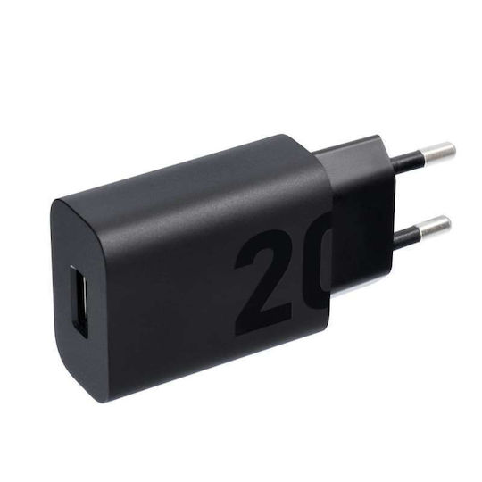 Motorola Charger Without Cable with USB-C Port 20W Blacks (MC202L Bulk)