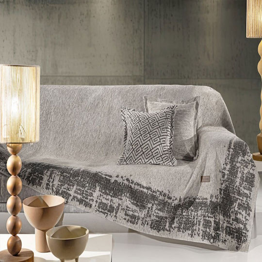 Guy Laroche Omnia Armchair Throw Chenille 180x150cm Natural