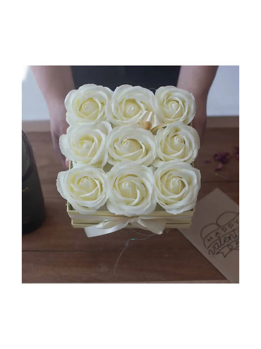 Bouquet Cream Soap Roses Square