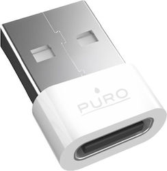 Puro PUAAC1WHI USB-C Feminin La USB-A Masculin Puro PUAAC1WHI USB-C Feminin La USB-A Masculin