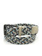 Elastic Men's Belt Leather Knitted Multicolored