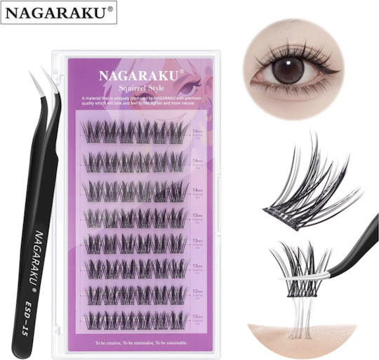 Nagaraku No Glue Needed Diy False Lashes Tweezers Squirrel Style