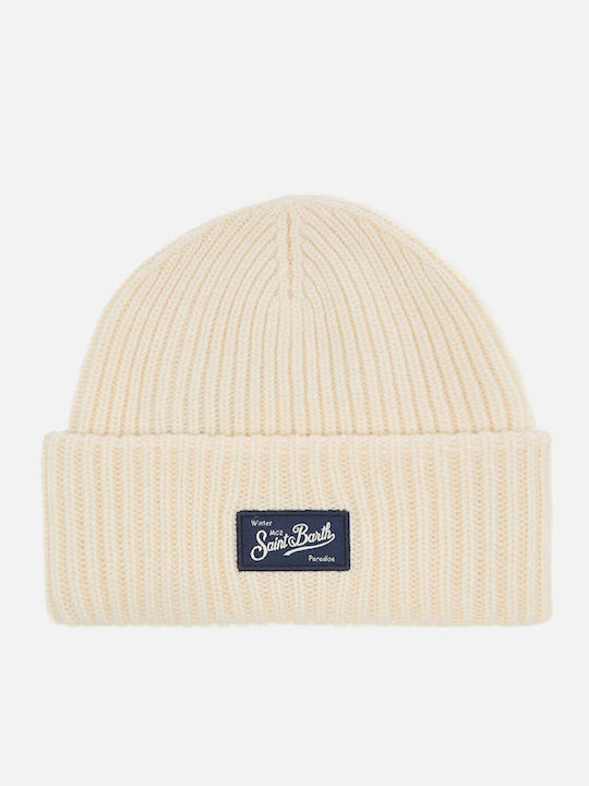 Beanie Unisex Beanie Knitted in Beige color