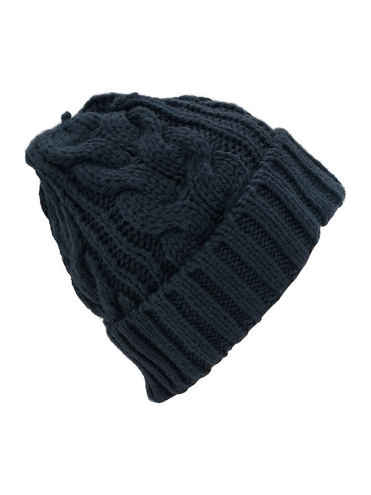 Beanie Unisex Beanie with Knit in Navy Blue color