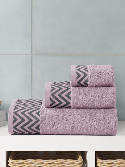 3-tlg. Set Badetücher Lilac Gewicht 480gr/m²