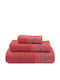 Borea Bath Towels Set 3 pcs Petalouda Terracotta