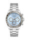 Guess Men's Watch Chronograph Battery with Silver Metal Bracelet
