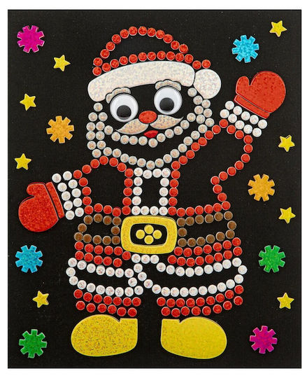 Weihnachtsaufkleber Konstruktion Aufkleber Punkte Muster Weihnachtsmann
