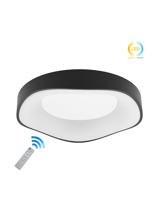 Keskor Plafonieră de Tavan 48buc Neagră cu LED Integrat