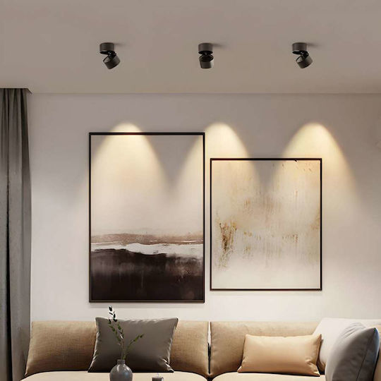 Atman LED Θερμό Λευκό Σποτ σε Μαύρο Χρώμα Atman LED Θερμό Λευκό Σποτ σε Μαύρο Χρώμα