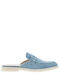 Mules with Heel in Blue Color