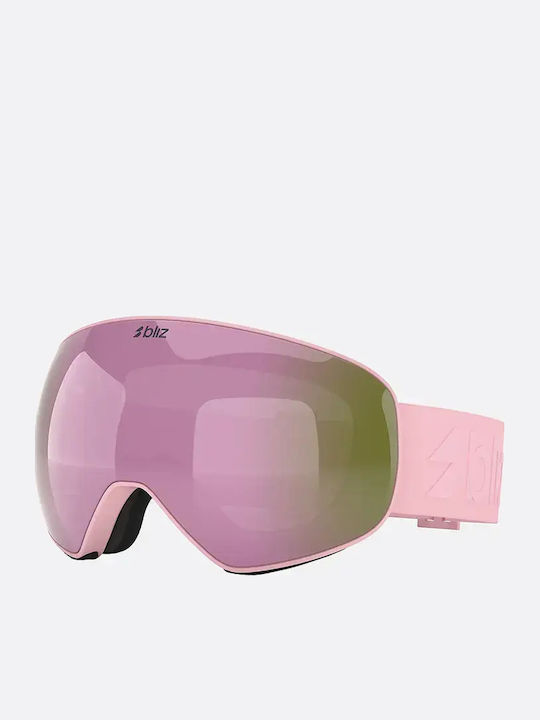 Bliz Ski & Snowboard Goggles Kids Pink with Lens in Pink Color