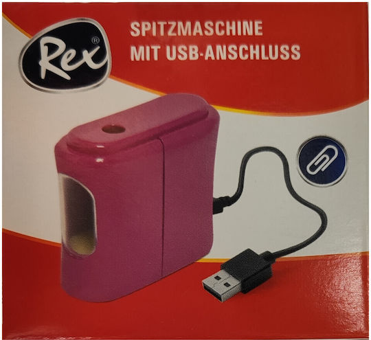 Ξύστρα Ηλεκτρική Usb Micro Monolith Rex Ps 02-18 Ρόζ G90sups02c-pink