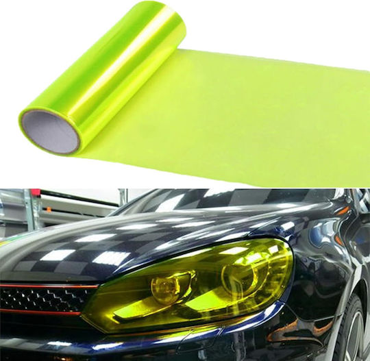 Car Sticker Phosphorescent Headlight Film Car Headlights 30cm X 10m Yellow 1 Piece