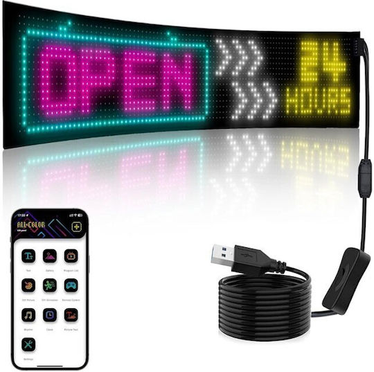 Inscris LED Cu o singură față 19x92cm