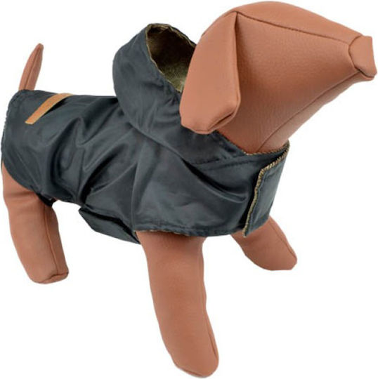 Woofmoda Μπουφάν Σκύλου Αδιάβροχο Γκρι με Μήκος Ράχης 74 εκ.